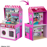 Theo Klein 2 - in - 1 Barbie Wooden Kitchen and Dollhouse 7312 - Colorland Toys